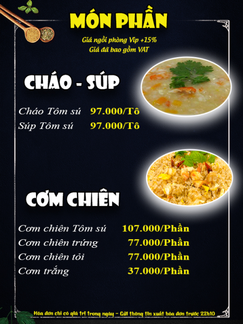 CHÁO - SÚP - CƠM