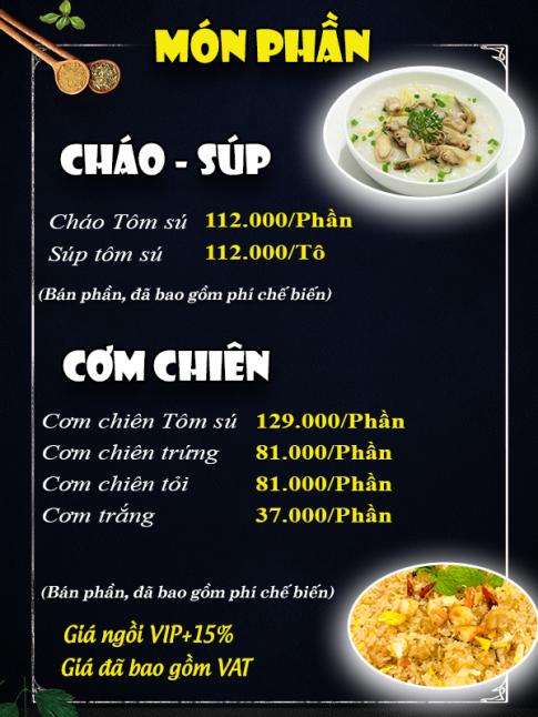 CHÁO - SÚP - CƠM