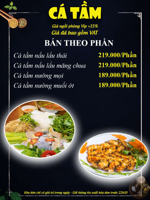 CÁ TẦM (BÁN PHẦN)