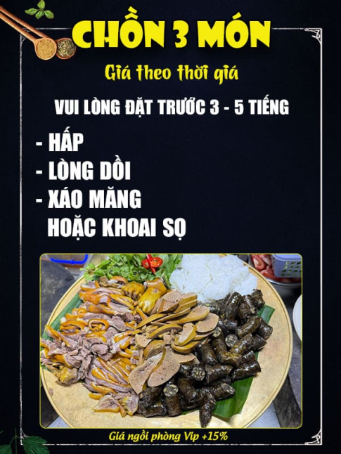 chồn 3 món