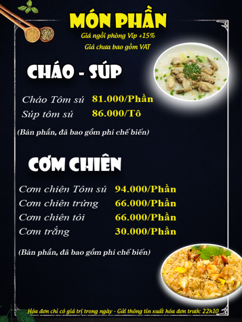 CHÁO - SÚP - CƠM