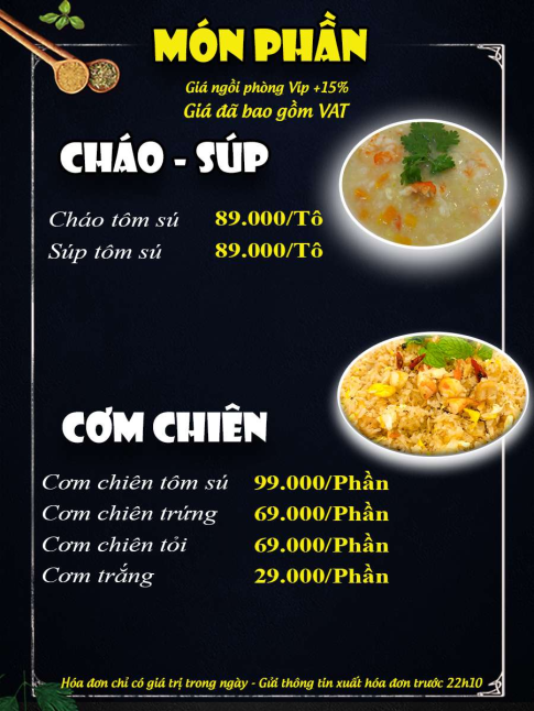 CHÁO - SÚP - CƠM