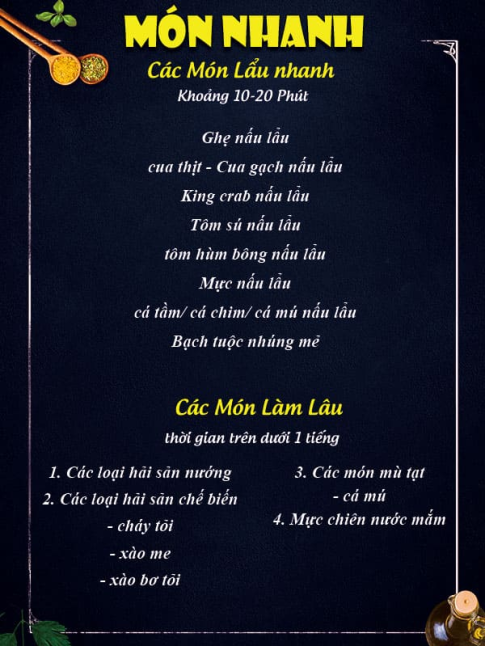 CÁC MÓN LÀM LÂU