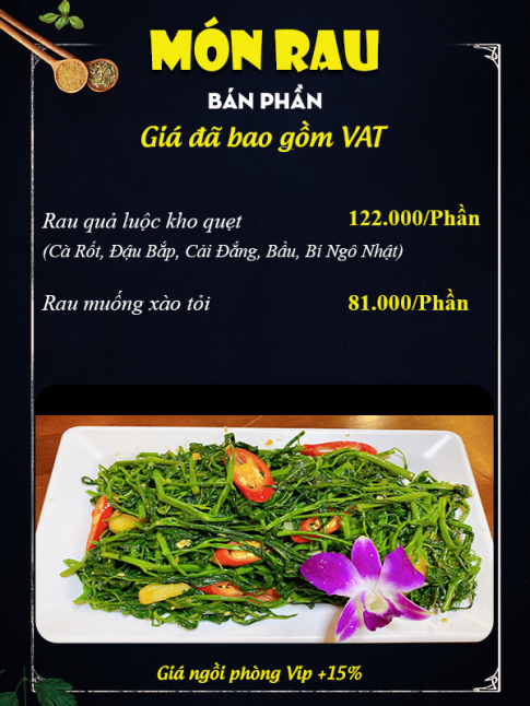 CÁC MÓN RAU