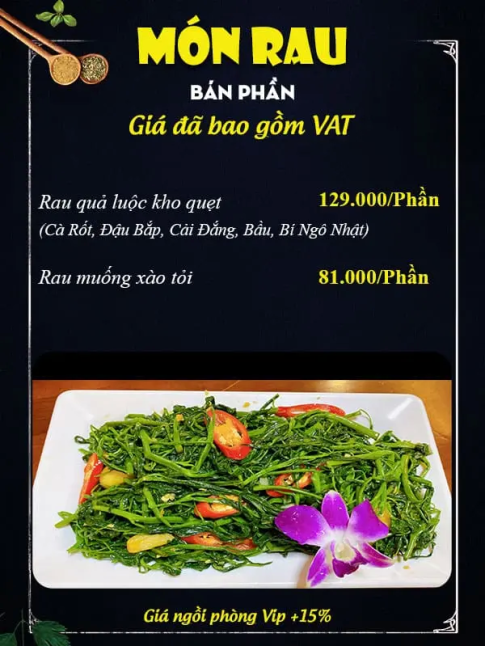 CÁC MÓN RAU