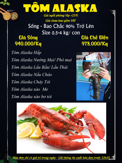 TÔM HÙM ALASKA KHỦNG