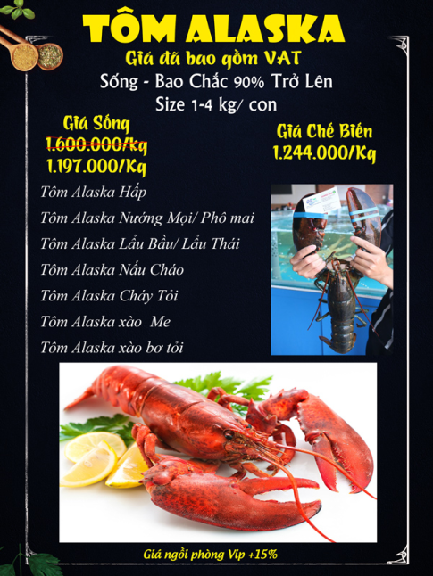 TÔM HÙM ALASKA KHỦNG