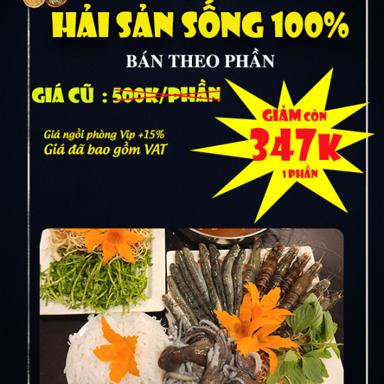 COMBO LẨU HẢI SẢN SỐNG 100%