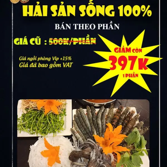 COMBO LẨU HẢI SẢN SỐNG 100%