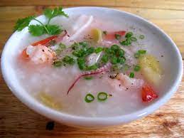 Cháo mực cà chua