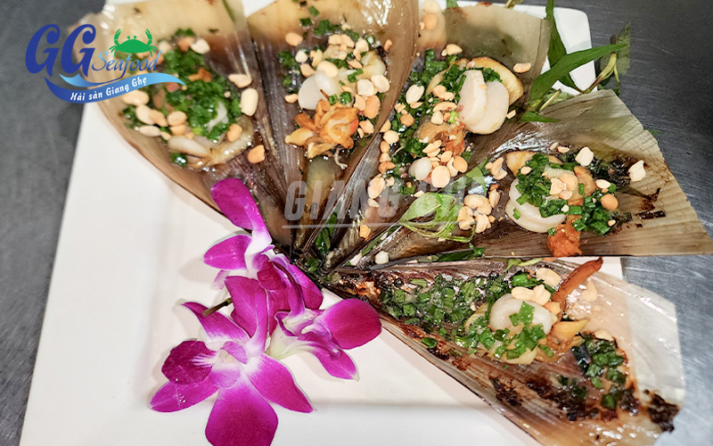 sò mai nướng mỡ hành