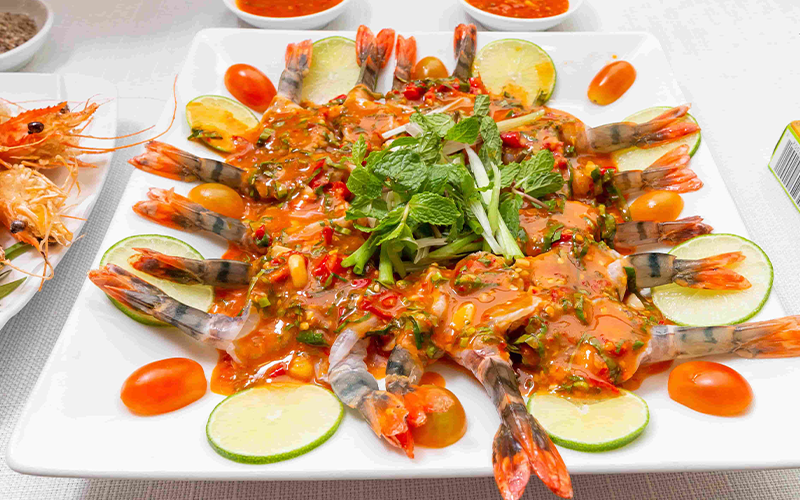 Tôm sú sốt thái